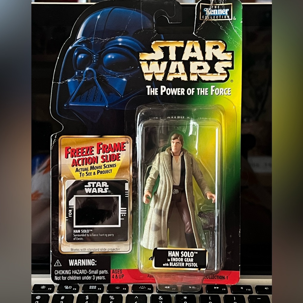 STAR WARS HAN SOLO in VENDOR GEAR with Blaster Pistol 1997 The Kenner Collection